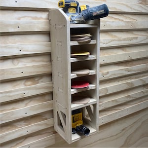 CNC Files for Wood French Cleat Sandpaper Organizer  - French Cleat Wall CNC Router Files Sandpaper Storage Cabinet