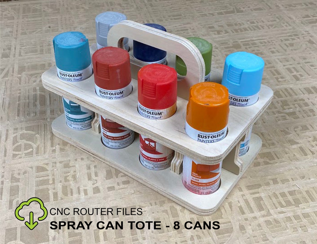 Spray Can Holder Caddy Tote SVG DXF CNC Router Files, Cnc Router Your ...