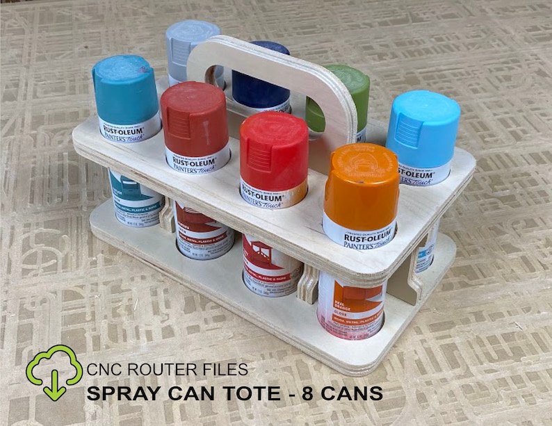 Spray Can Holder Caddy Tote SVG DXF CNC Router Files Cnc Etsy