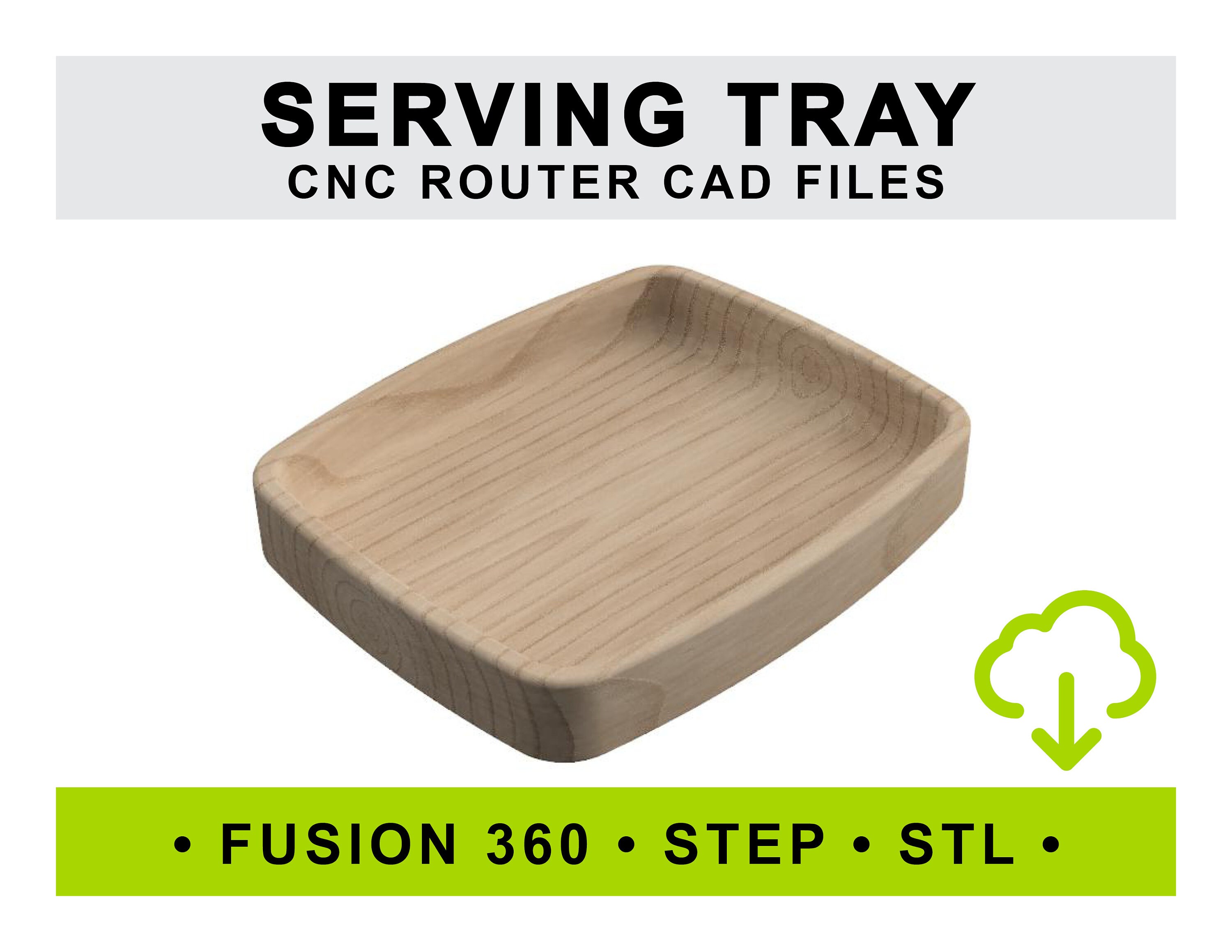 CNC Router FIle Serving Tray Catch All Tray 3D Model File 3D Etsy