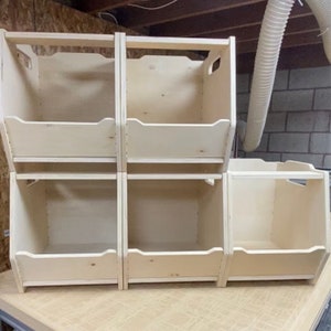 CNC Files for Wood Stackable Storage Bins - Modular Workshop Storage Crate Bins