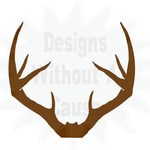 Deer Antlers Monogram Frame SVG PNG