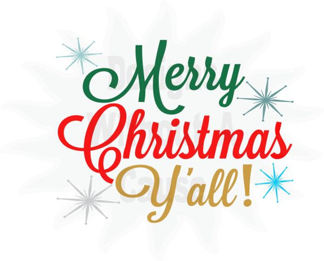 Merry Christmas Yall SVG PNG - Etsy