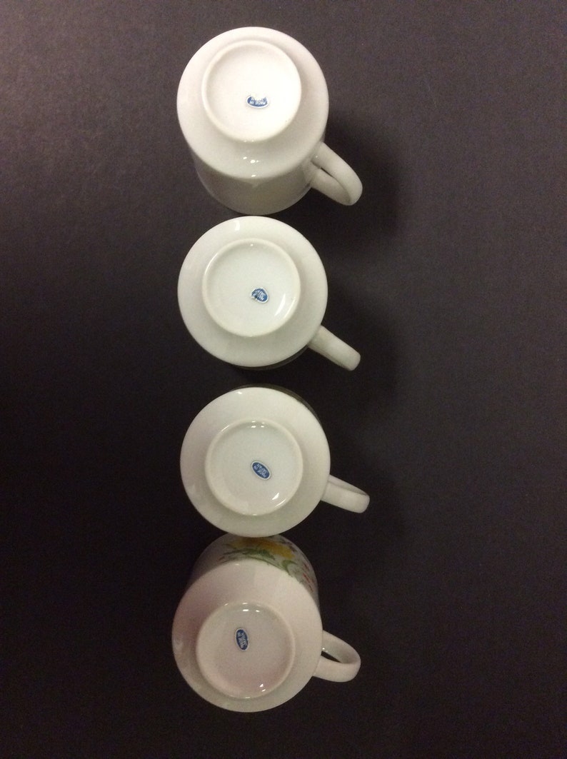 Vintage Hand Painted Small China TeaCoffee Cups