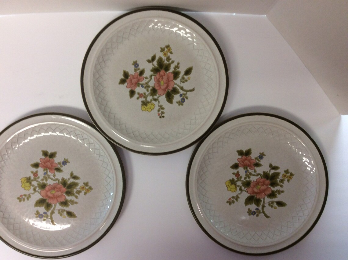 Peach Blossom Design by Nikko Dinner Plates Etsy
