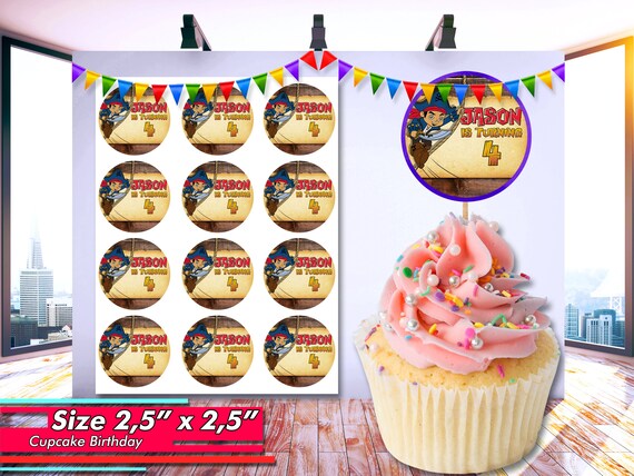 Never Land Pirates Cupcake Toppers Never Land Pirates Cupcake Etsy