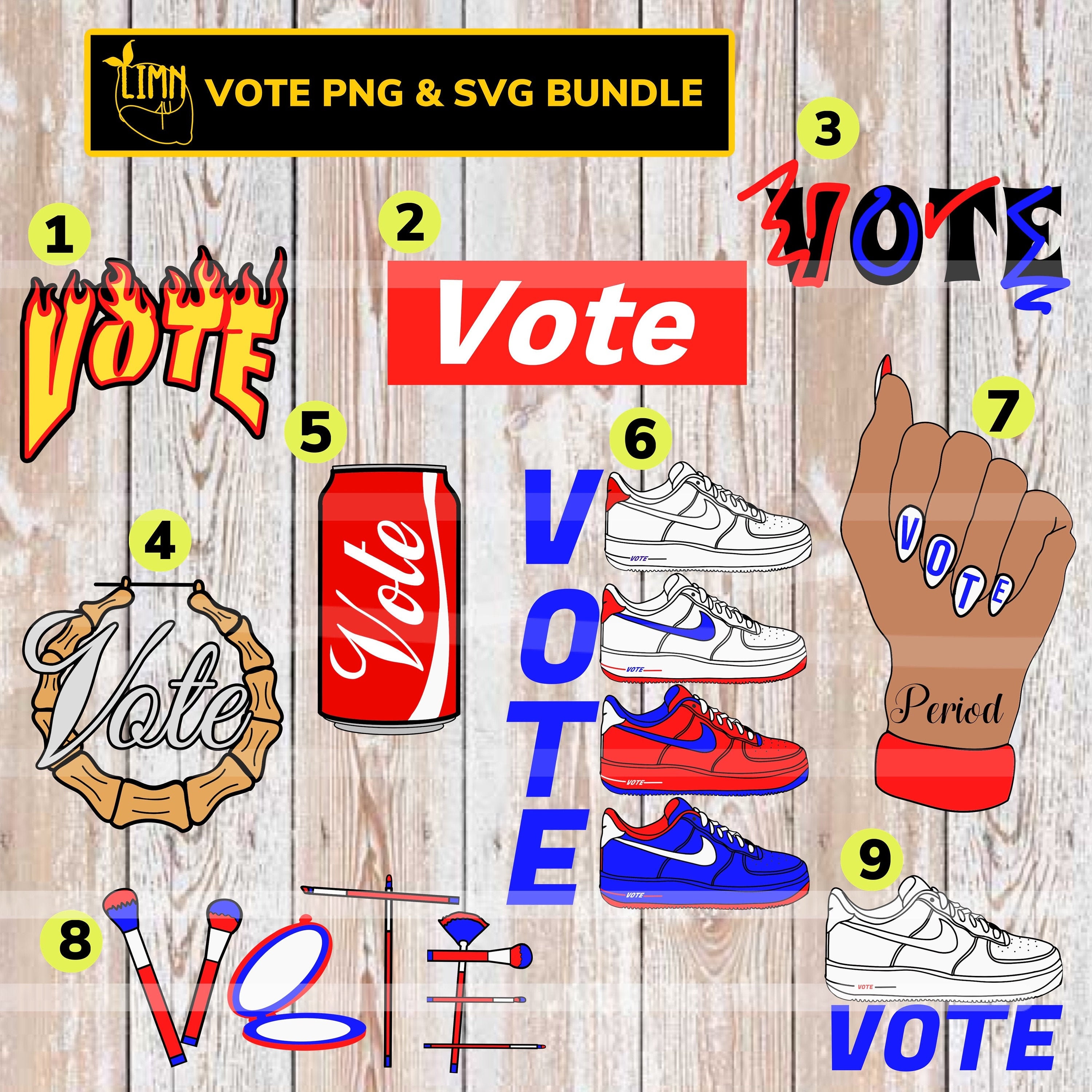 VOTE svg png bundle voter elections politics | Etsy