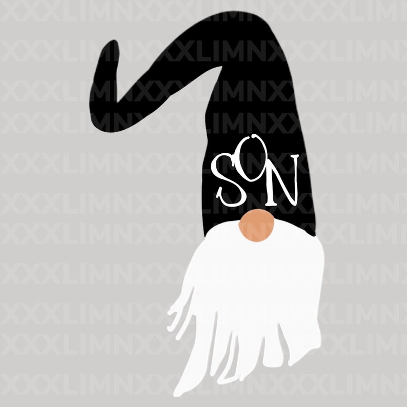 Download Gnome svg bundle png Christmas black white | Etsy