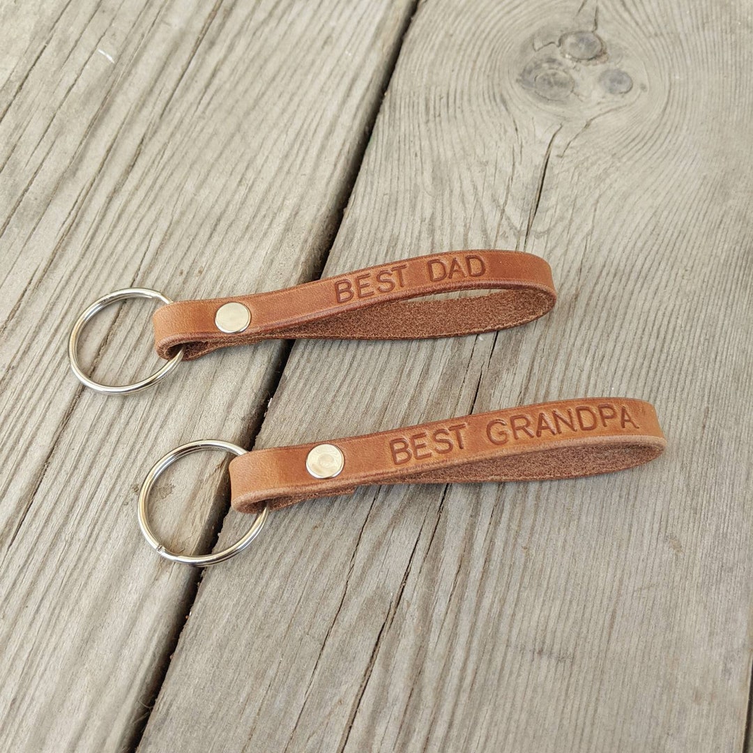 Custom Stamped Leather Keychain - Country & Western Style - Etsy