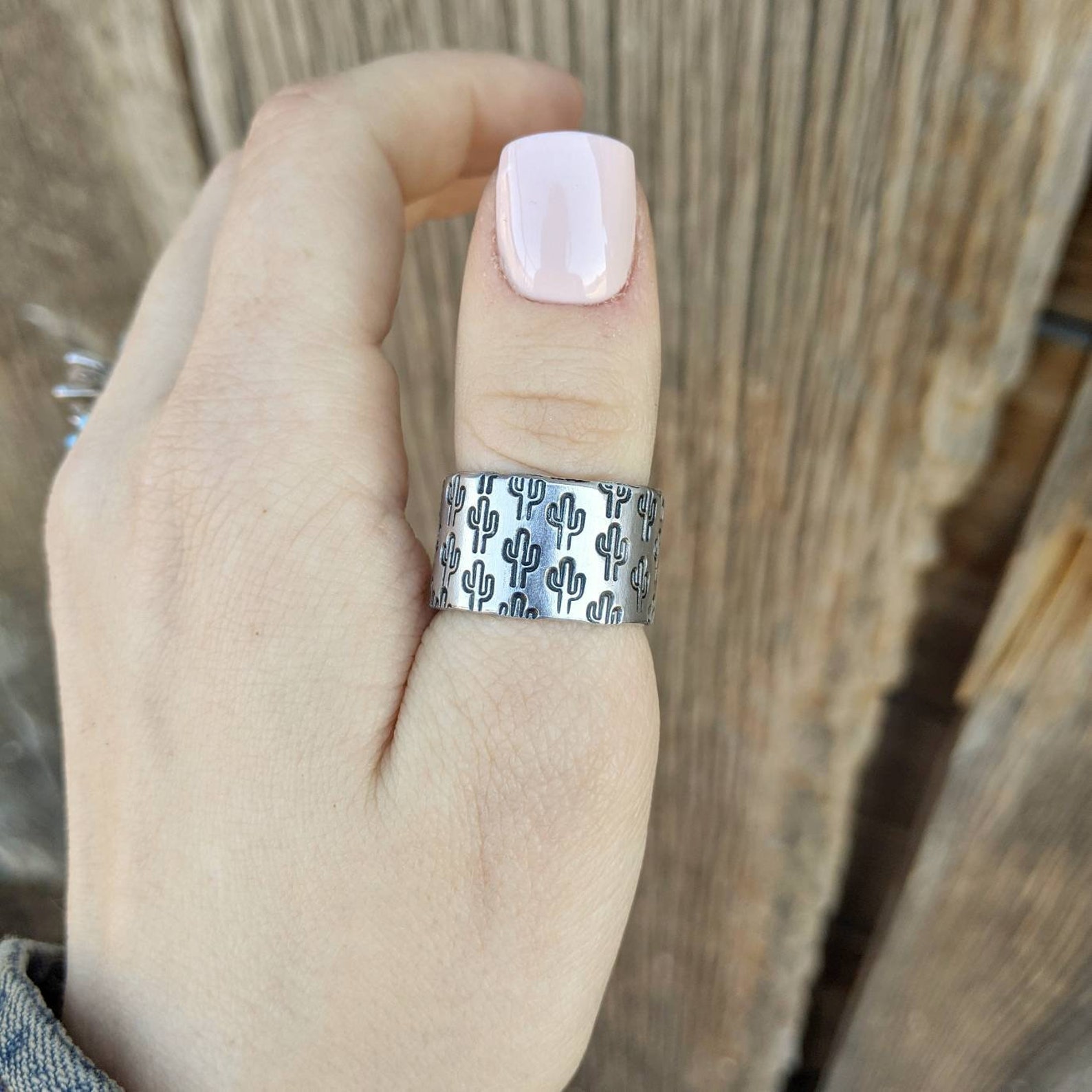 Southwestern Wide Cactus Crazy Ring - Country & Western Style - Etsy