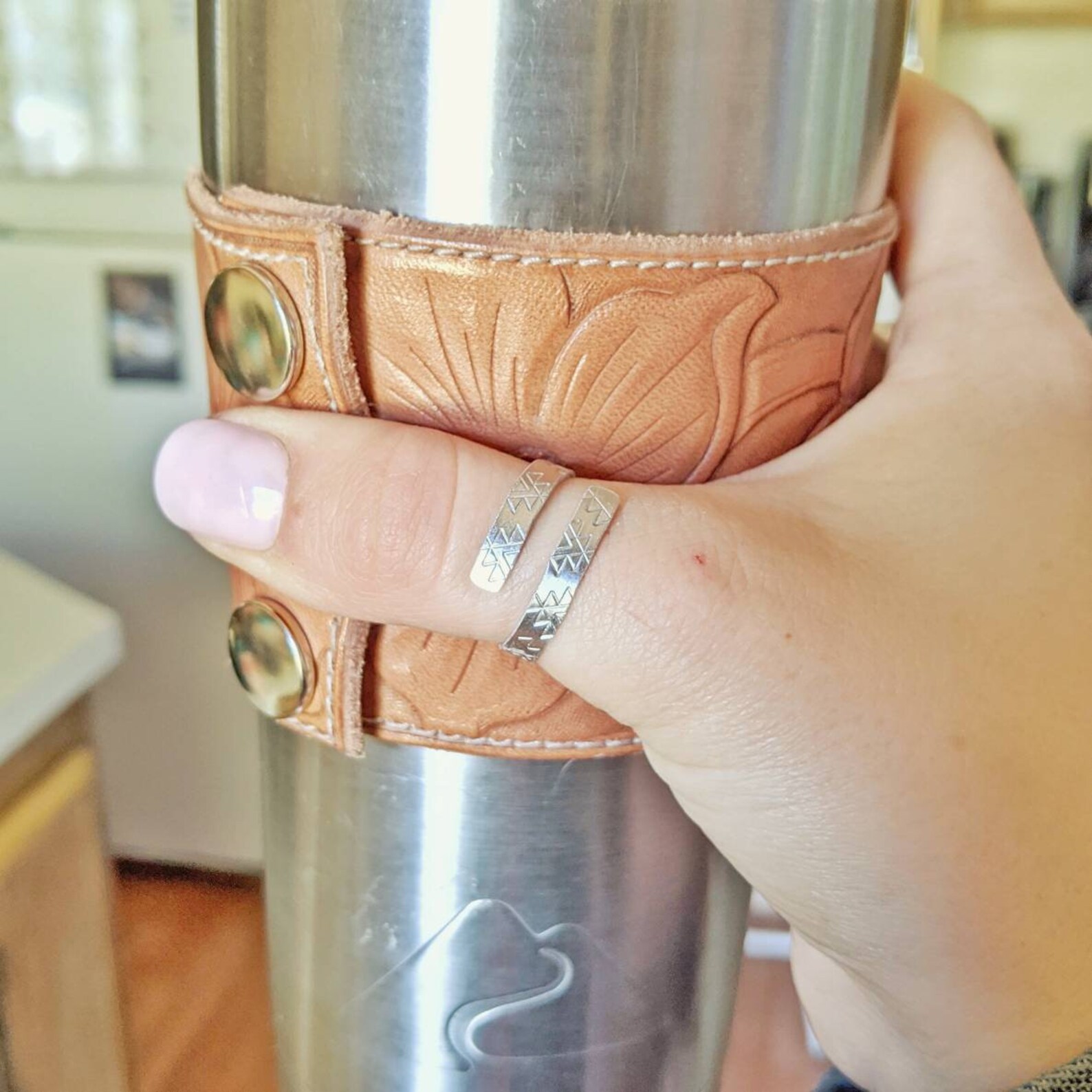 Southwestern Aztec Wrap Ring - Country & Western Style - Silver - Etsy