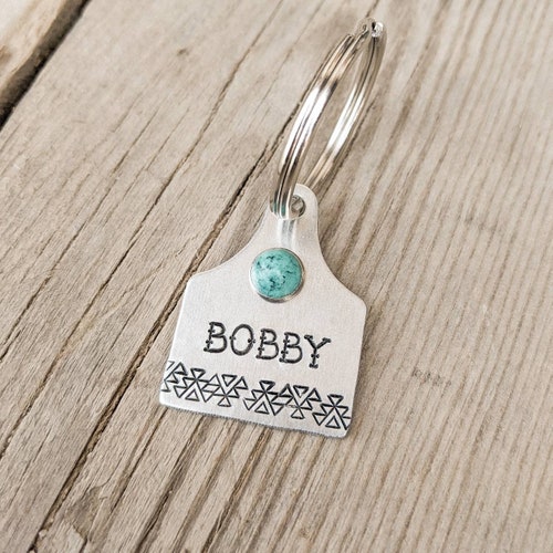 Custom Pet ID Tag With Turquoise Native Thunderbird Shape Etsy