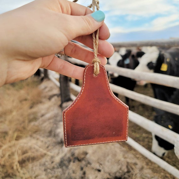 Leather Air Freshener Cattle Ear Tag Western Car Scents Etsy