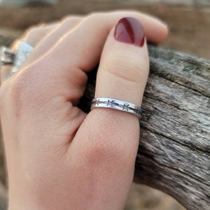 Barbed Wire Stacker Ring - Country & Western Style - Thumb Ring