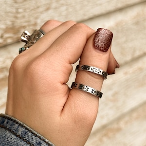 Aztec Stacker Ring - Country & Western Style - Thumb Ring