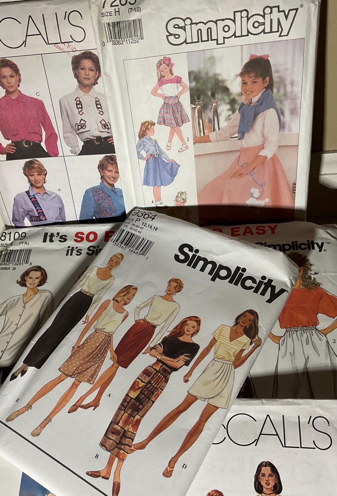 1990s Patterns Sewing Patterns 1990s Blouses Skirts and More Women's Patterns ...