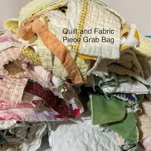 Quilt & Fabric Scraps Grab Bag: Sewing, Journal, Craft Pieces (13 oz)