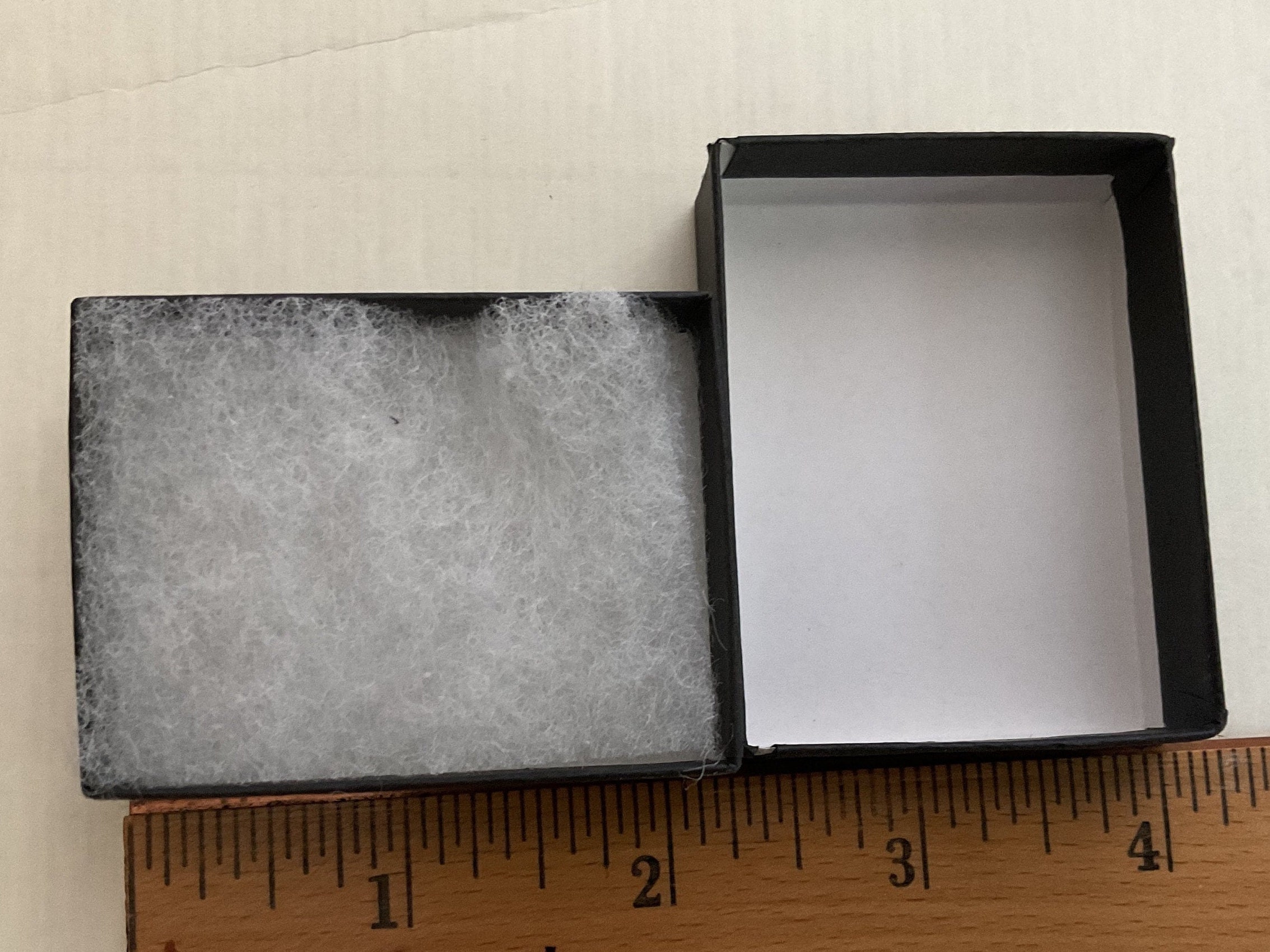 Jewelry Box Cotton Filled Cardboard Black Matte Box 2 Sizes Etsy