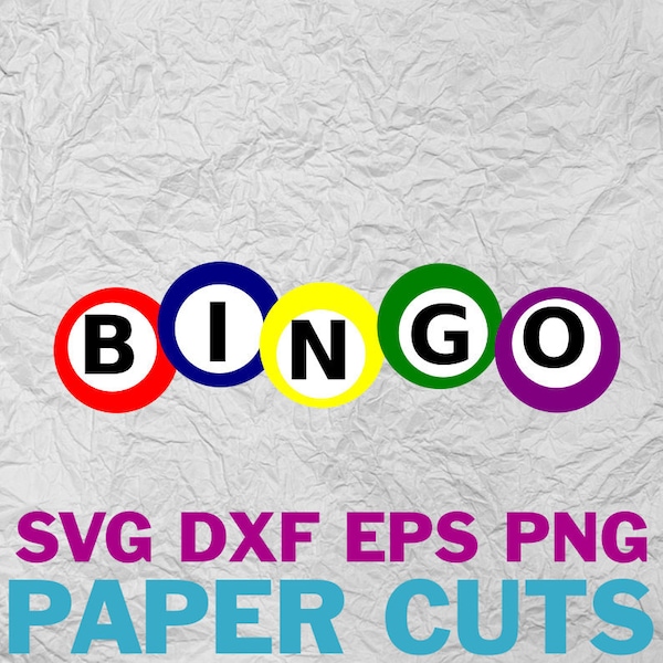 Bingo Balls SVG - Lucky Bingo - Digital Download - svg dxf png eps