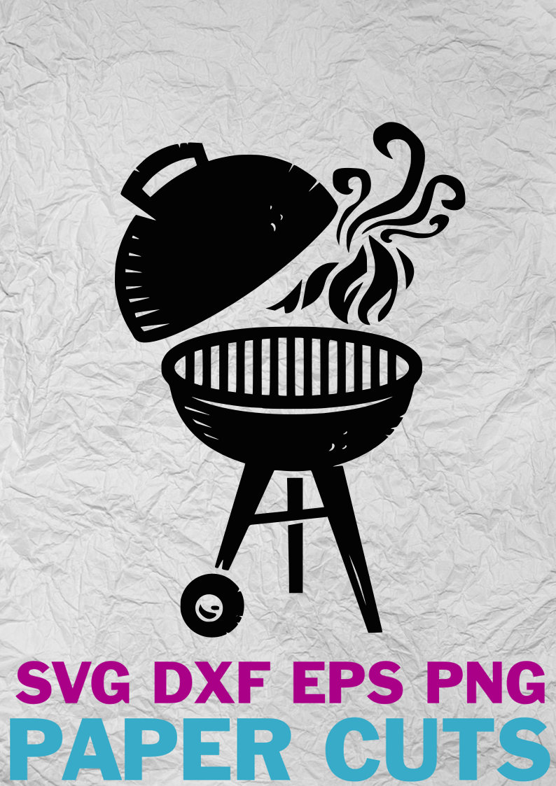 Grill - Cook Out - Charcoal Grill - Digital Download - svg dxf png eps