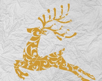 Reindeer Design- Christmas File - Holidays - Digital Download - svg dxf png eps