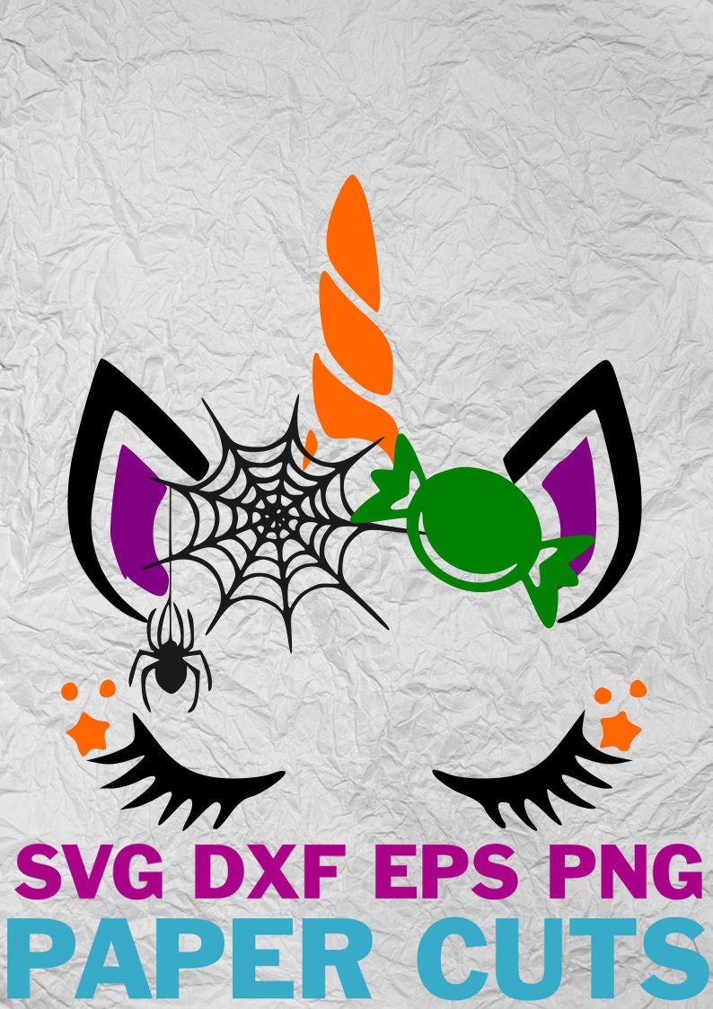 Unicorn Face - Halloween - Fall File - Holidays - Digital Download - …