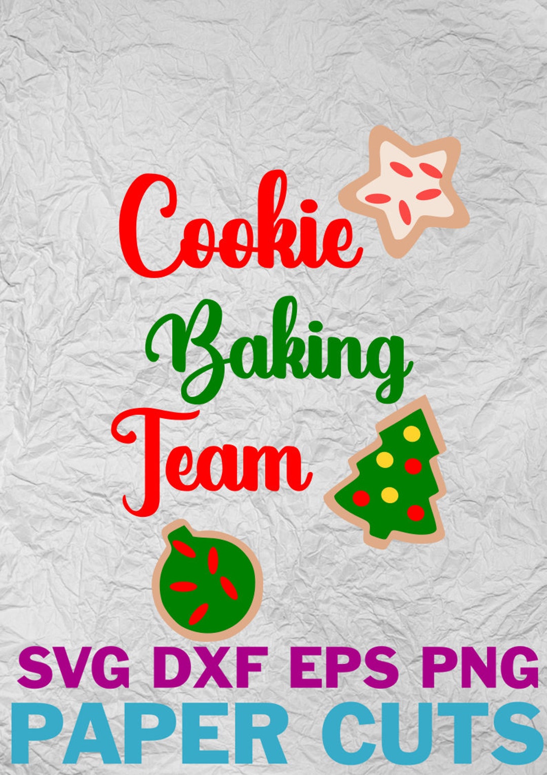 Cookie Baking Team Christmas Holidays Christmas Cookies Etsy
