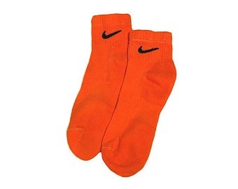 NIKE ORANGE ANKLE - Official Nike Dyed Socks - Hand Crew Socks Tye Dye Nike Hypebeast Rare Quality Socks Cotton Professionally Dyed Colors