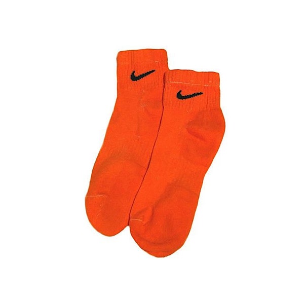 NIKE ORANGE ANKLE - Official Nike Dyed Socks - Hand Crew Socks Tye Dye Nike Hypebeast Rare Quality Socks Cotton Professionally Dyed Colors