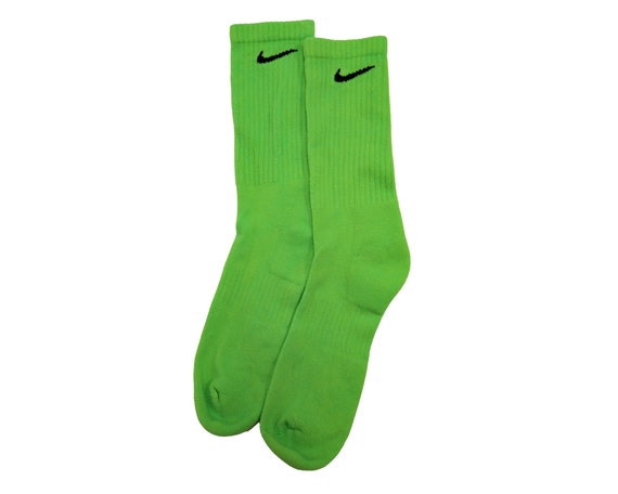 BRIGHT GREEN Official Nike Dyed Hand Crew Socks Tye Etsy Israel