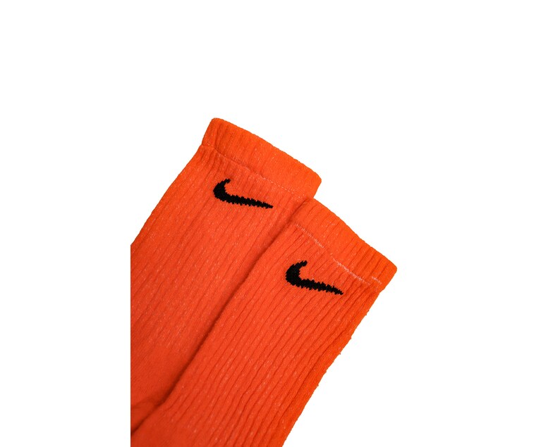 NIKE ORANGE Official Nike Dyed Socks Hand Crew Socks Tye - Etsy
