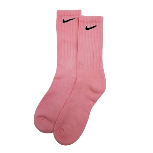 LIGHT PINK Official Nike Dyed Socks Hand Crew Socks Tye Etsy