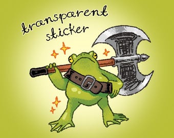 Axe Frog Sticker