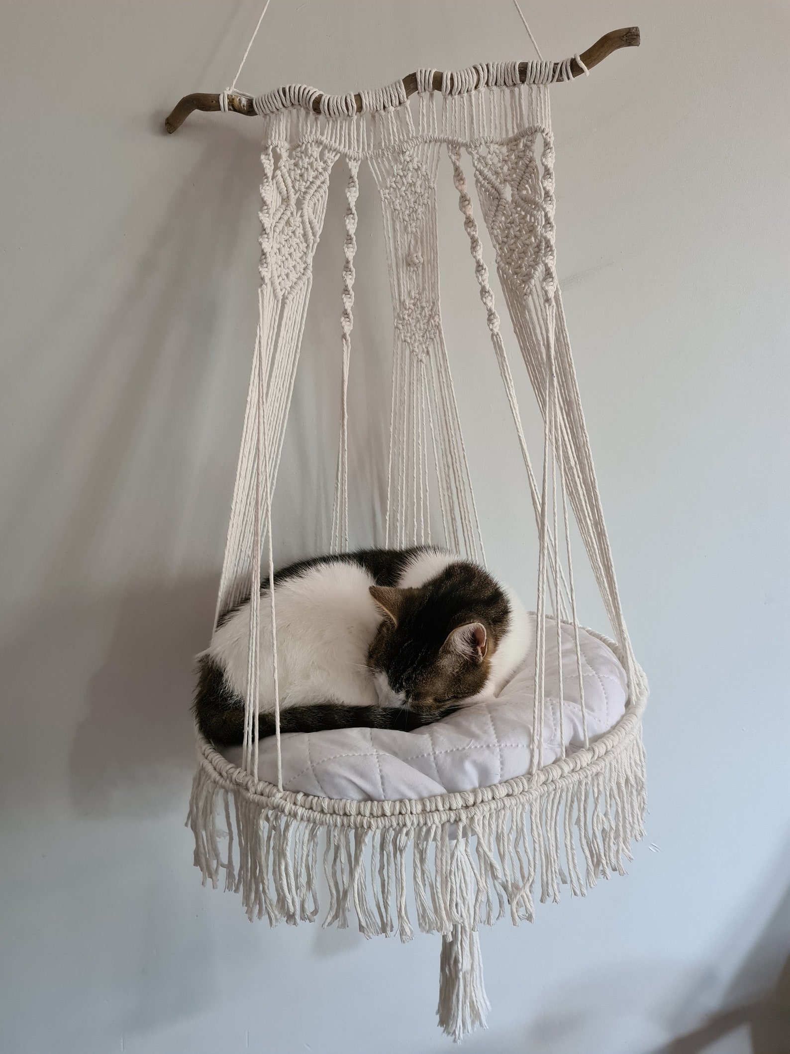 Boho Cat Bed Macrame Hanging Hammock Swing Perfect Gift for Etsy