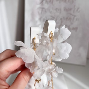 Pink Large Floral Chain Tassel Statement Earrings | Accessories | PLT