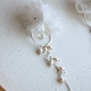 Large Flower Earrings Big Chiffon Fabric Flower Earrings