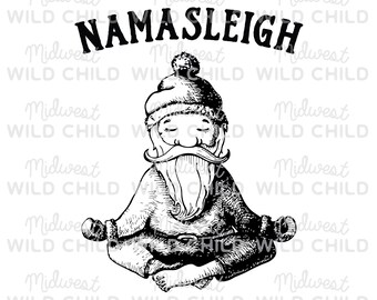 Yoga Santa Svg Etsy