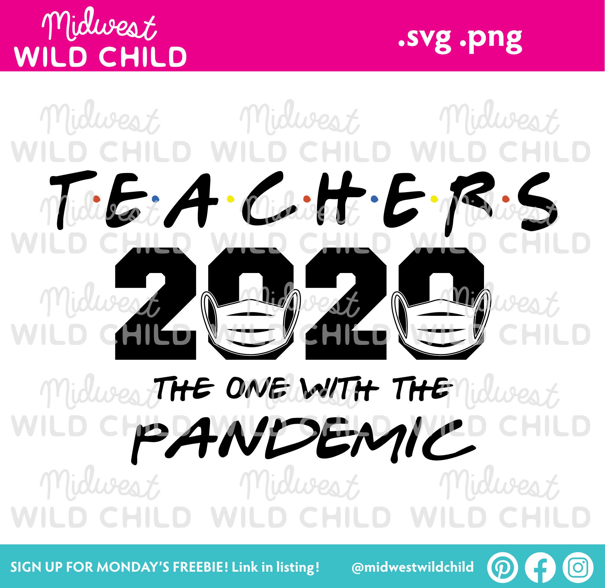 Download Teachers 2020 svg The One With The Pandemic svg Friends | Etsy