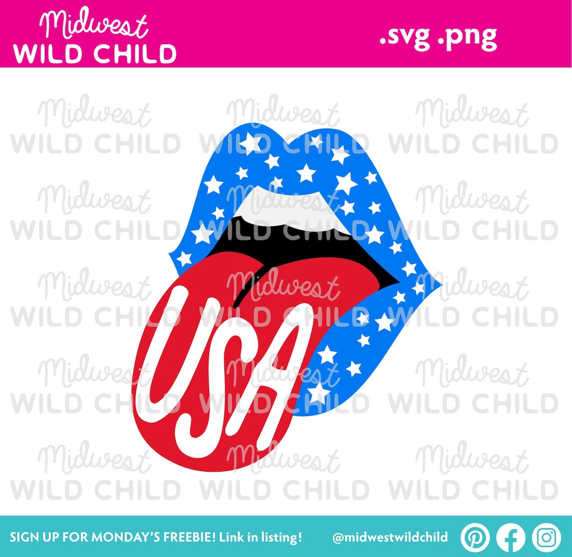 Download USA Tongue svg Patriotic Lips svg Patriotic Lip svg | Etsy