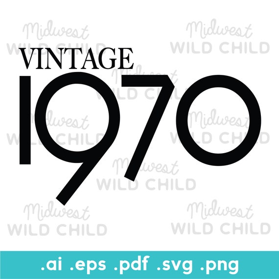 Download Vintage 1970 svg Personalized Birthday graphic 49th ...