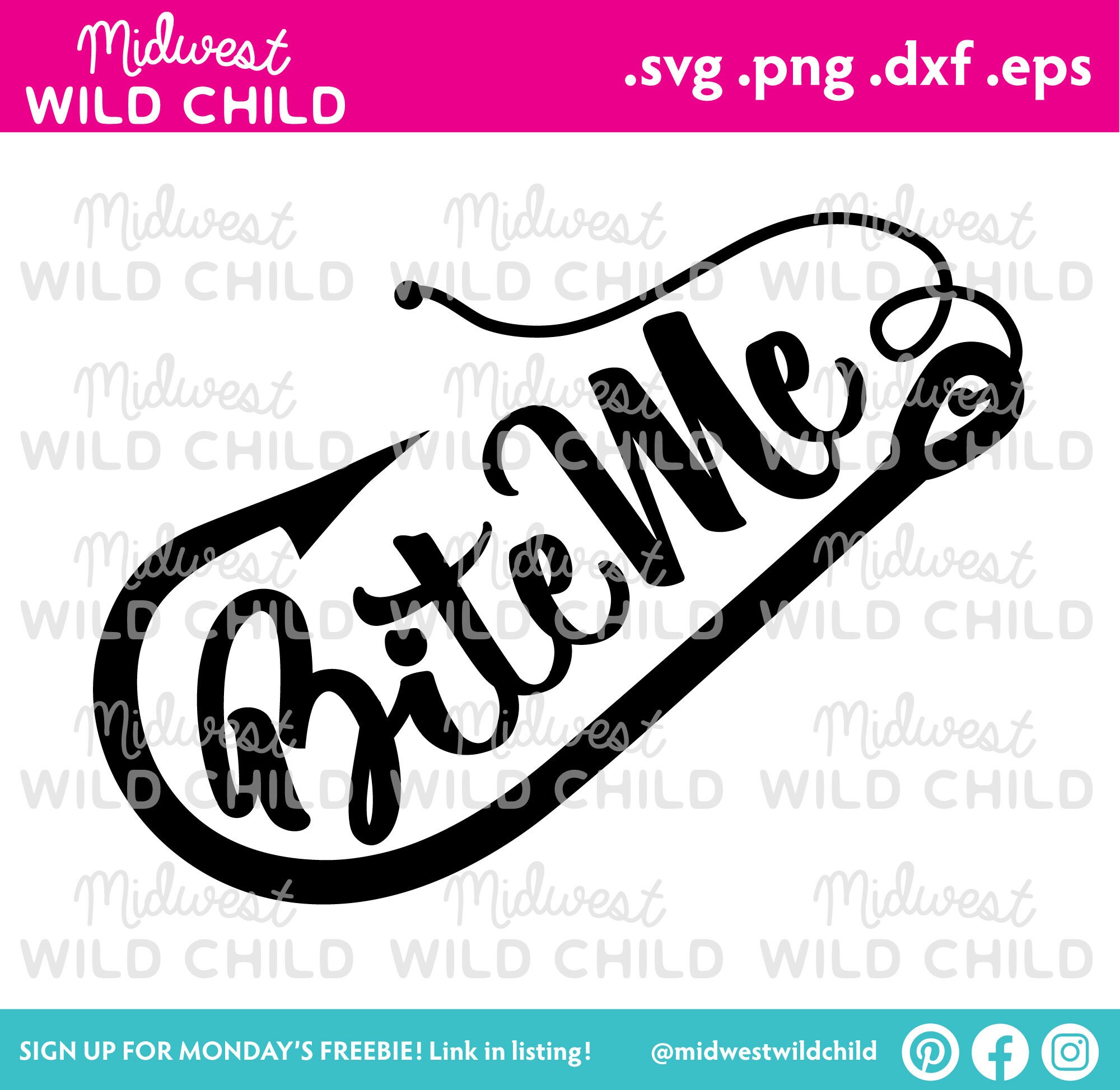 Download Bite Me Bite Me SVG Fly Fishing Fish Cut File Fishing DXF ...