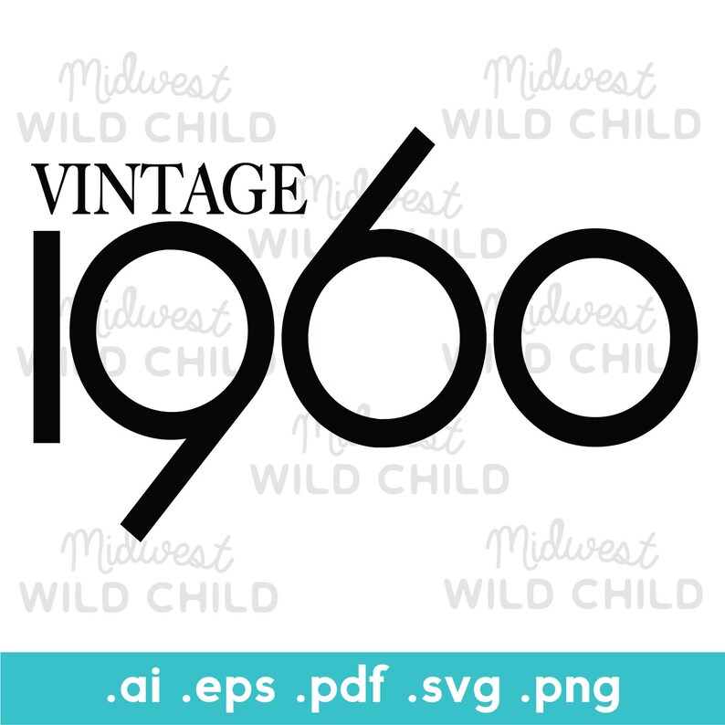 Download Vintage 1960 svg Personalized Birthday graphic 59th svg | Etsy