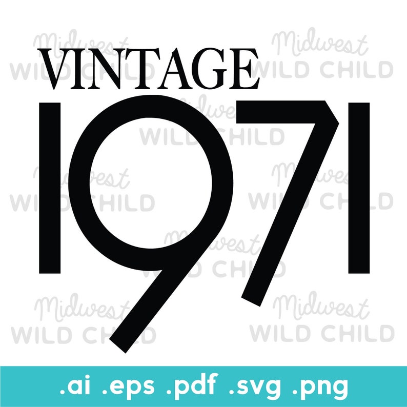 Download Vintage 1971 svg Personalized Birthday graphic Forty ...