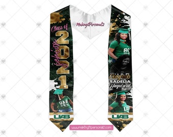 Personalized graduation Stole, Custom All over graduation stole, Picture graduation stole, custom graduation stole, Grad Szn 2021, grad 2021
