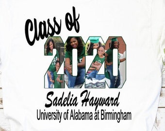 Photo graduation shirt, graduation shirt, class of 2020 shirt, graduation gift, customized graduation tshirts