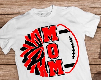 Cheer and Football Mom T-shirt Personalized, Cheer Team, T-Shirt, Short Sleeve Tshirt, Long Sleeve Tshirt