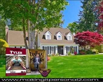 Graduation yard signs, Custom graduation signs, class of 2022 yard sign, graduation banner, yard announcements, senior banner, card my yard