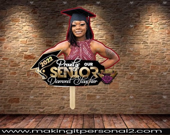 Personalized stick fans, Customized 9 inch Graduation fans, Church Fans, Sorority Fans, Memorial Fans, Foldable Fans, Big Head fans,