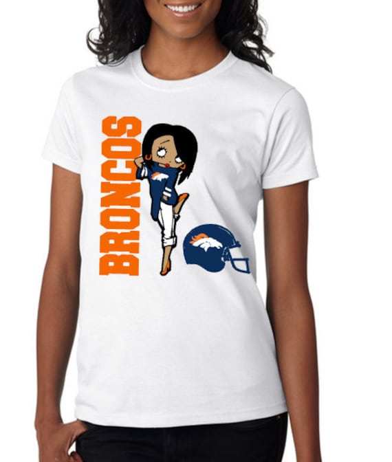 Betty Boop Broncos Shirt Ladies NFL 