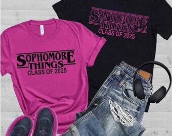 Stranger Things Inspired, sophmore shirts, graduation shirt, class of 2025 shirt, graduation gift, sophmore things, sophmore things 2025